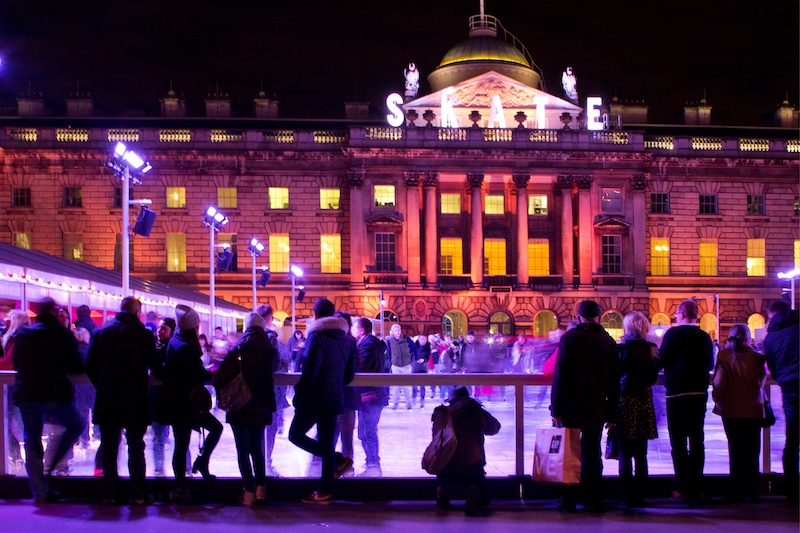 Ice skating rink at the Somerset House