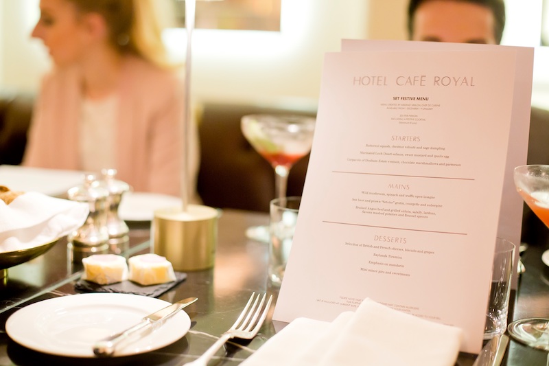 Dinner at Hotel Café Royal | Restaurants in London - gourmet cuisine london - gourmet dinner london