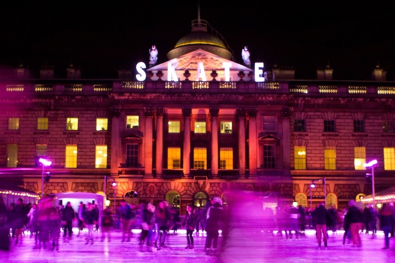 Ice skating rink at the Somerset House